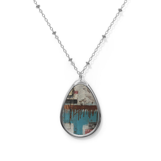 Artistic Oval Necklace - Unique Jewelry, Gift for Her, Boho Chic Accessory, Layering Necklace, Fashion Statement Piece