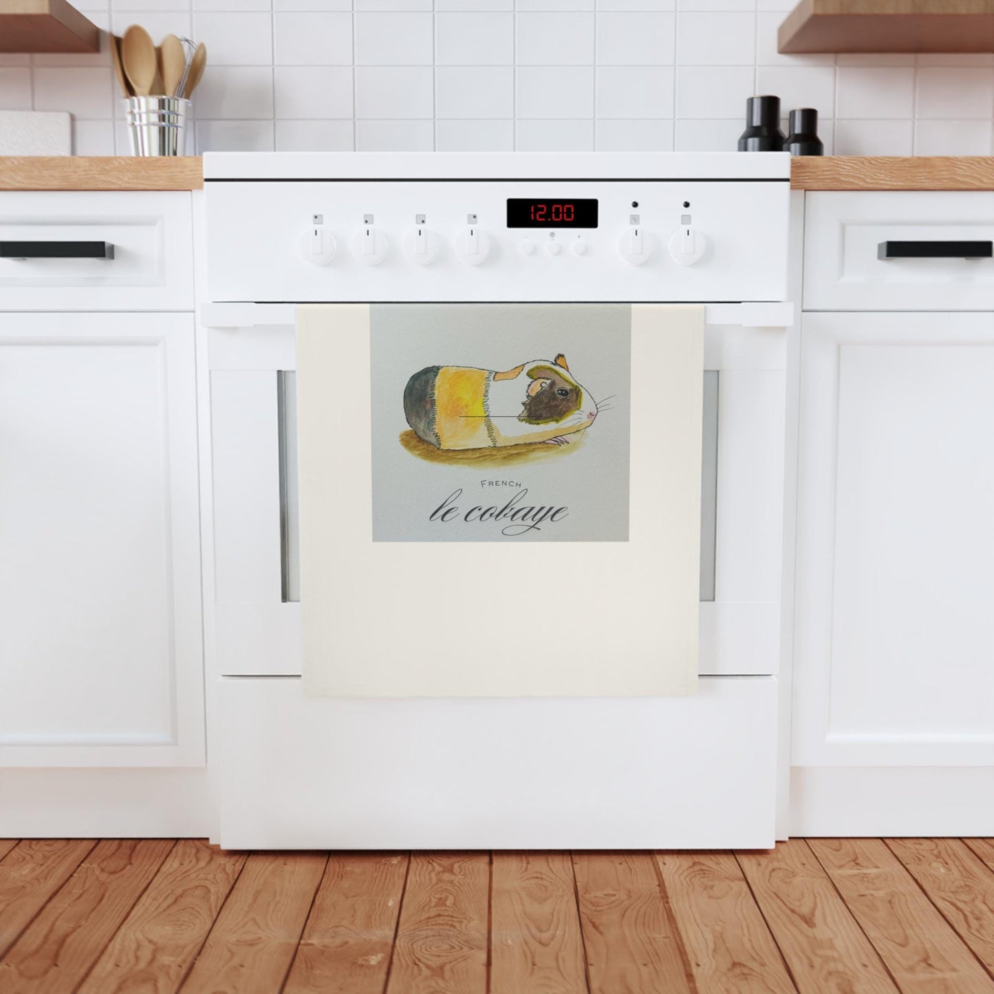 Guinea Pig Cotton Tea Towel - Cute Farmhouse Decor, Kitchen Gift, Pet Lover Gift, Unique Home Accessory, Animal Art