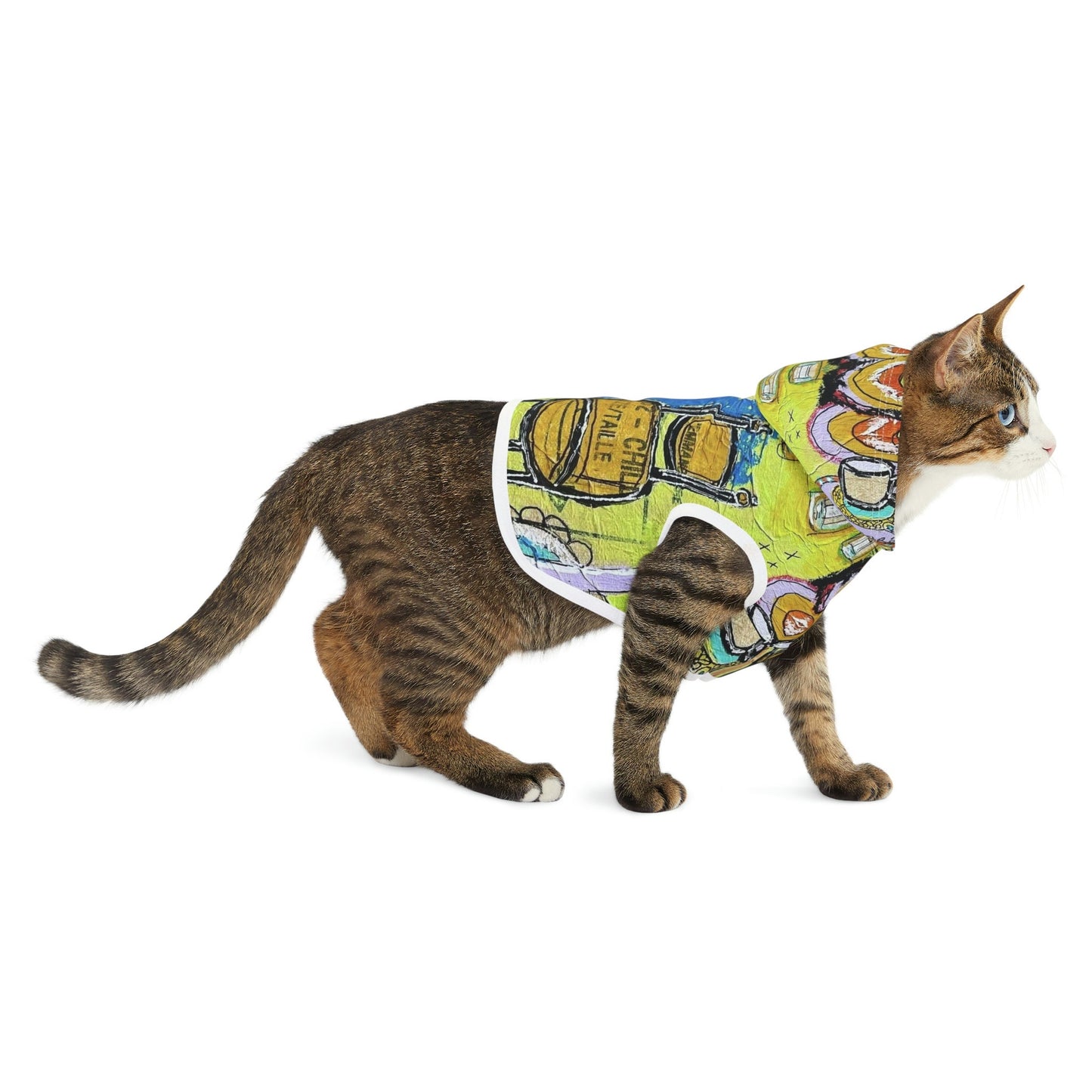 French Cafe Art, Coffee House Art - Pet Fashion Hoodie