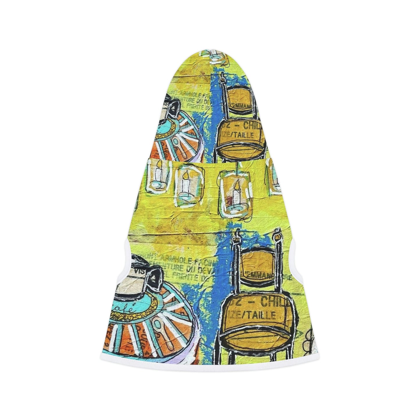 French Cafe Art, Coffee House Art - Pet Fashion Hoodie