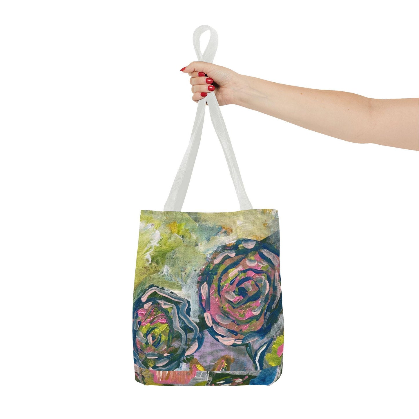 Floral Art Tote Bag, Stylish Shopping Bag, Eco-Friendly Gift, Summer Accessory, Art Lover's Tote, Beach or Gym Bag