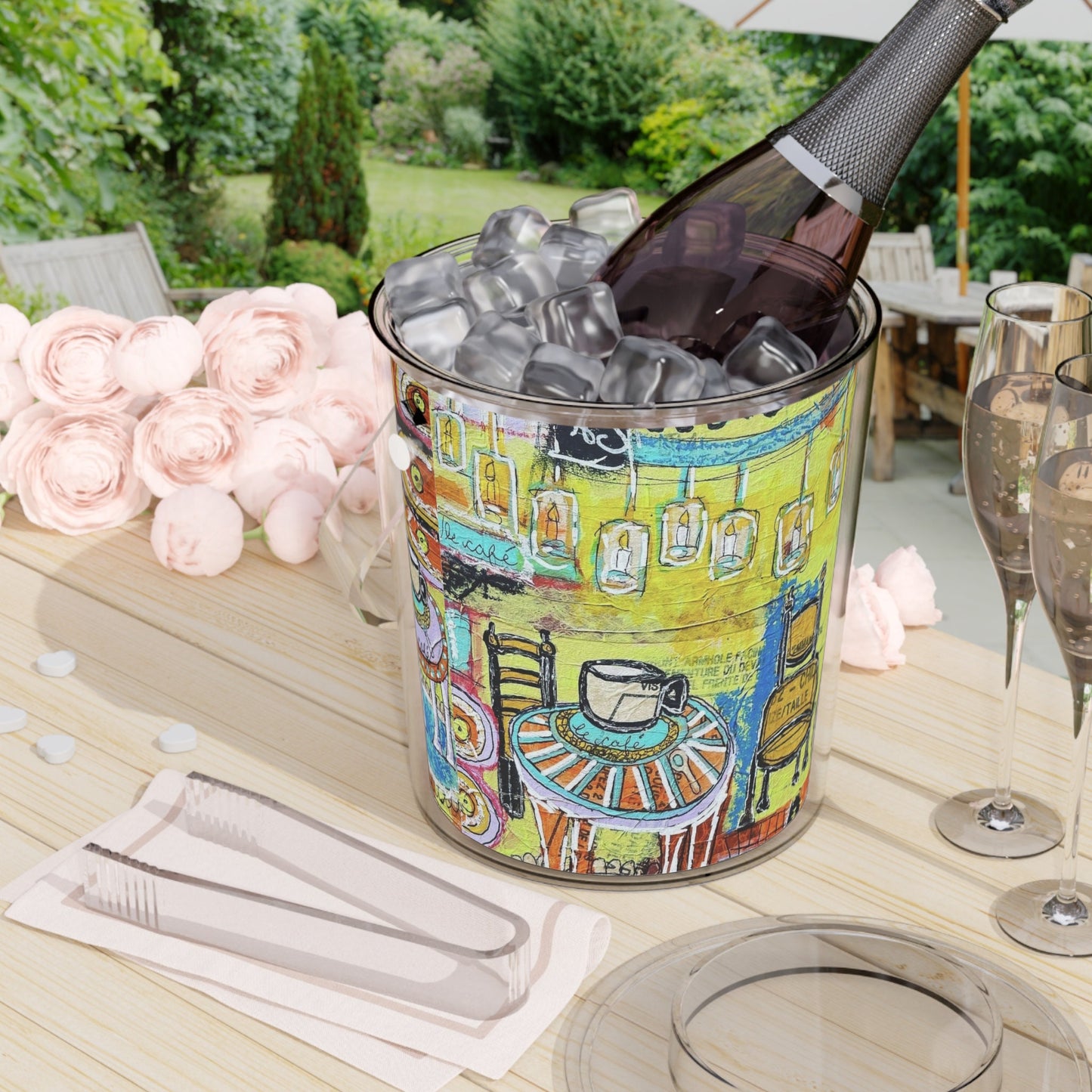 French cafe design, France inspired, Coffee House Design - Ice Bucket with Tongs